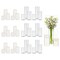 White-Clear Glass Pillar Candle and Vase Set, 36-Piece Home Decor